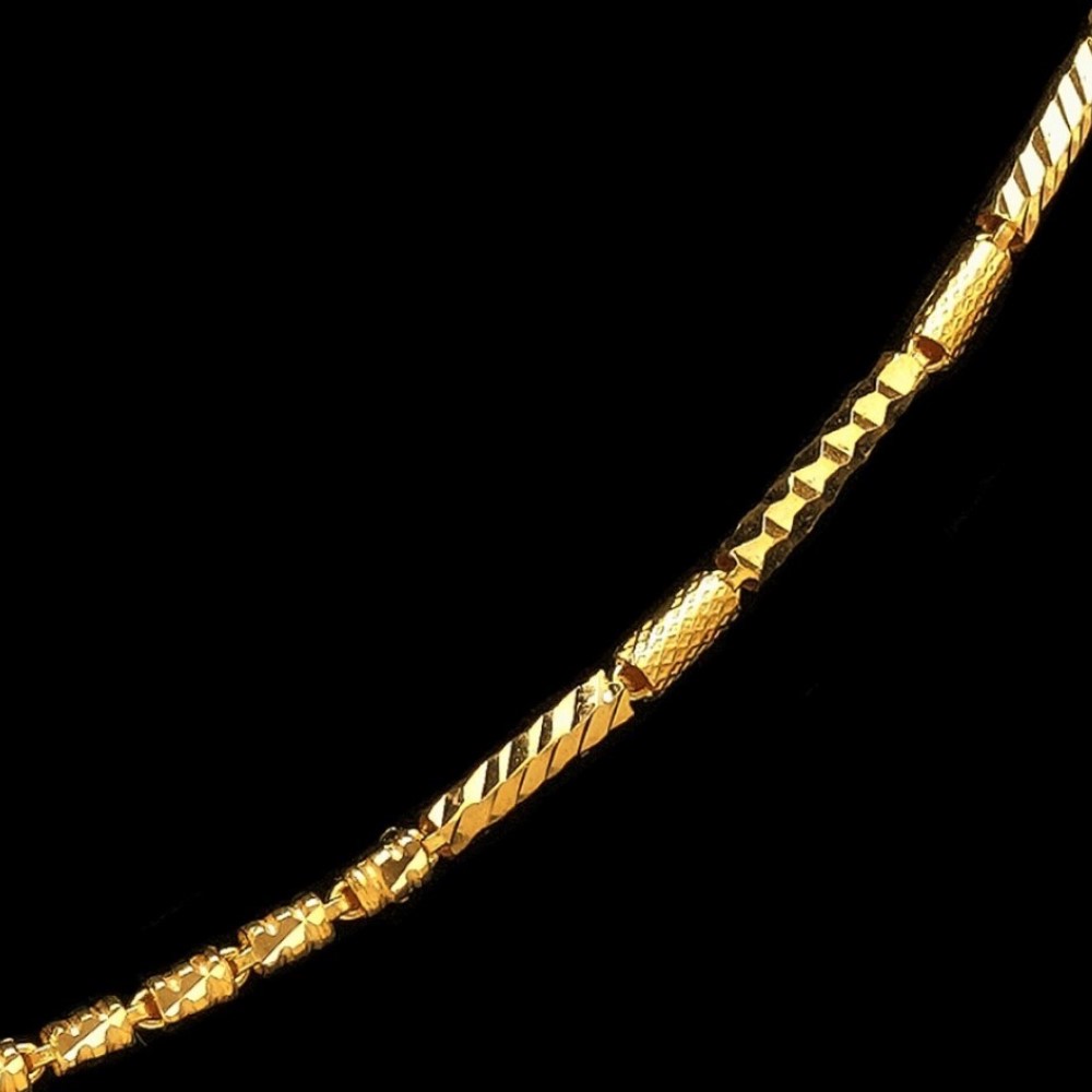 Showroom Of 22kt Hallmark Real Solid Yellow Gold Curb Iced Out Necklace