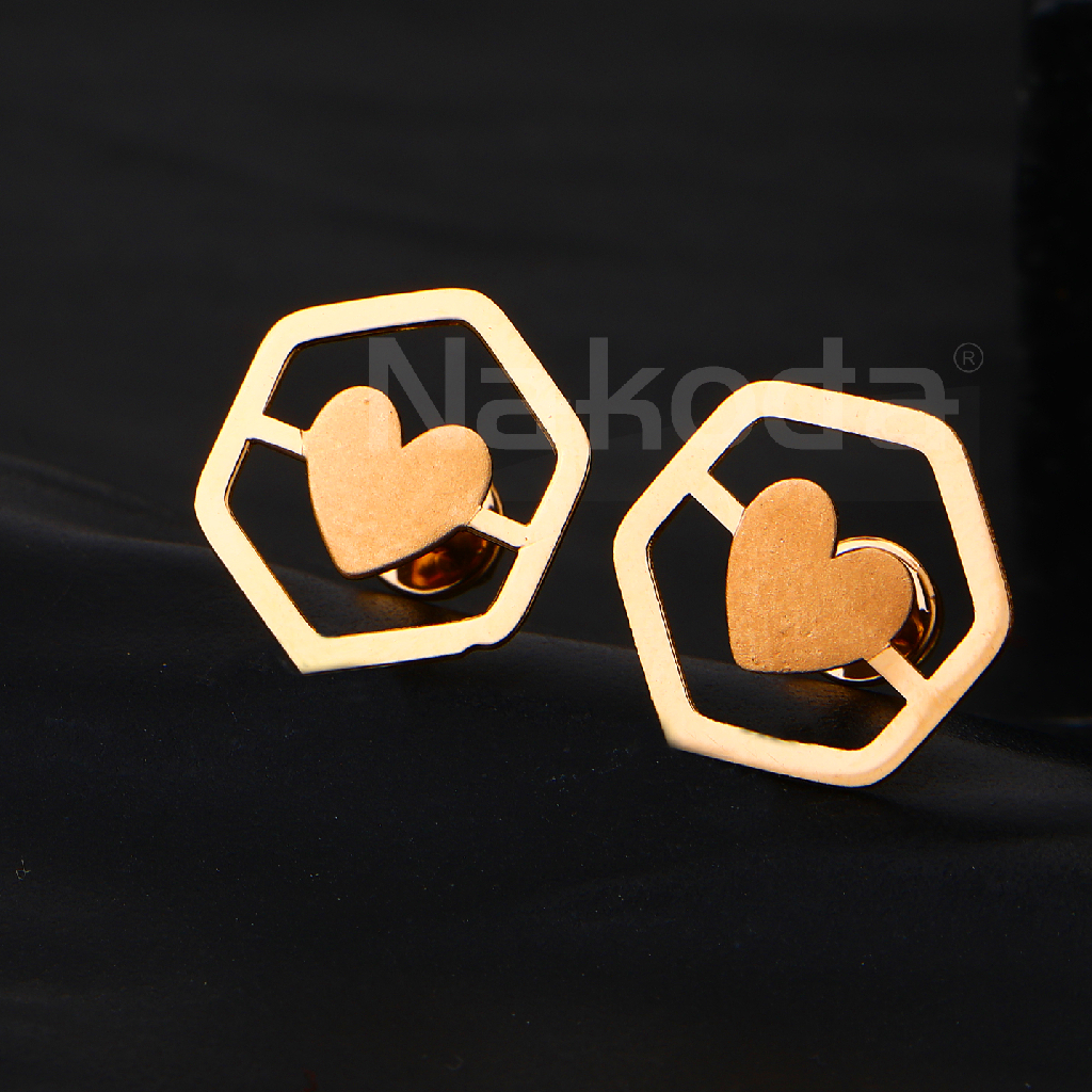 750 rose gold exclusive ladies cz earring re265