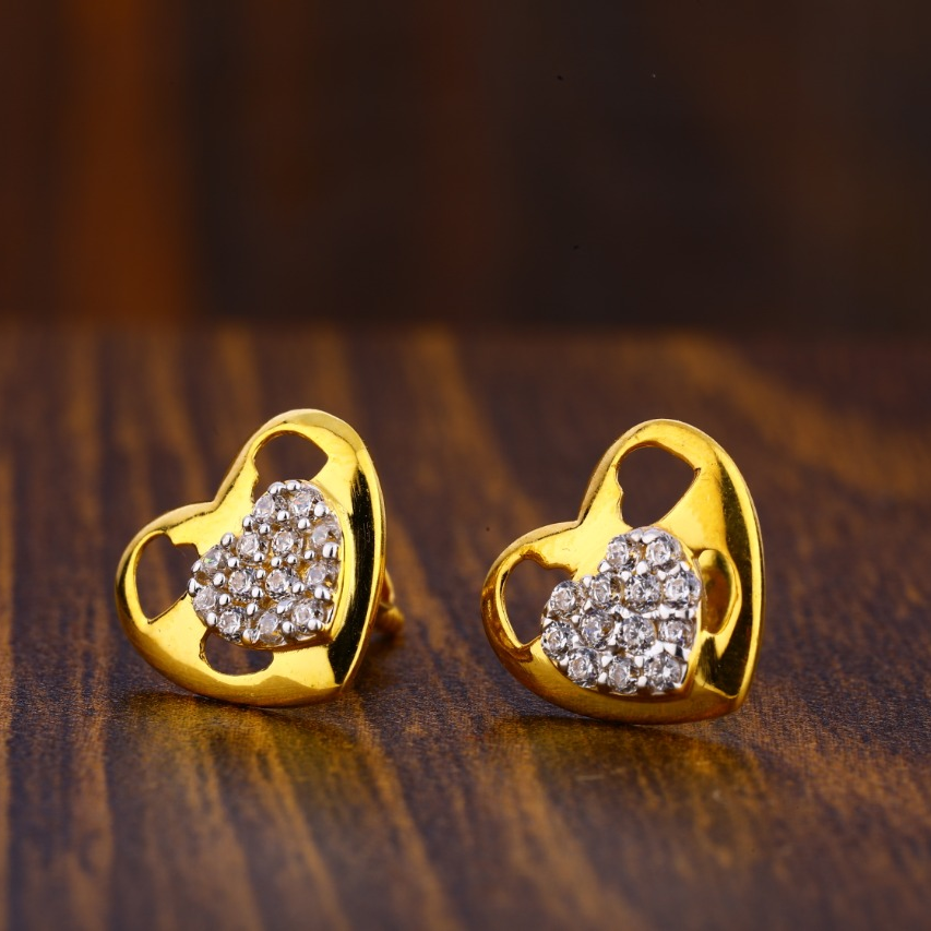 22KT Gold CZ Hallmark Ladies Tops Earrings LTE110