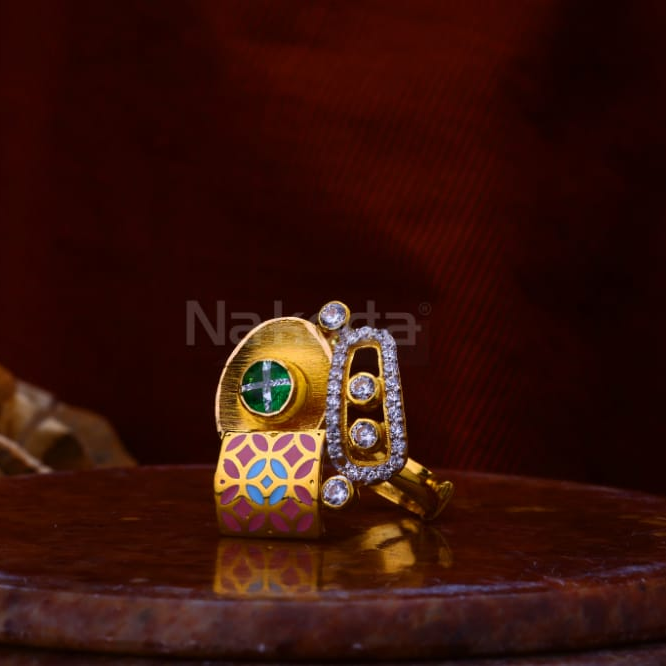 916 Gold CZ Designer Ladies Antique Ring LAR361