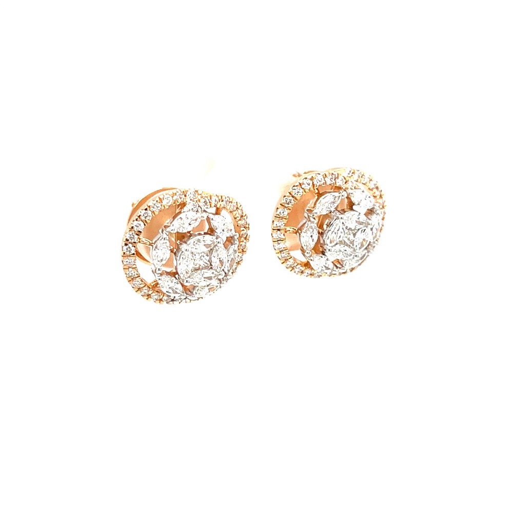 Royale Diamonds Studs in Rose Gold