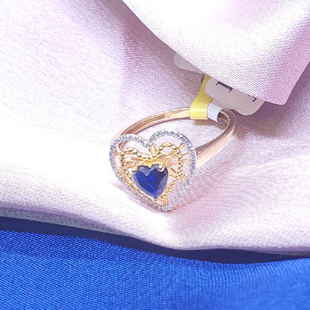 14.k Gold Real Diamond Heart Shape Ring