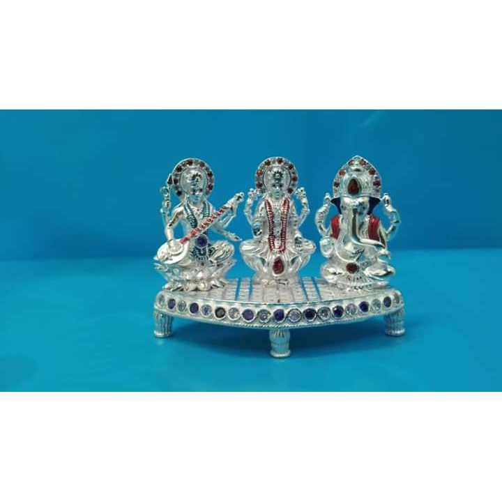 Mina Vaccum Casting Ganesh-laxmi-saraswati 3(Tri) Murti(Bhagvan,God,Idol) Ms-2358