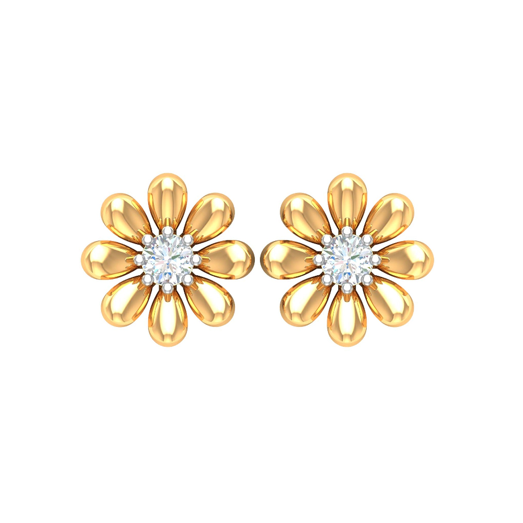 Buy Gold Flower Post with Big Flower Earrings by RITIKA SACHDEVA at Ogaan  Online Shopping Site