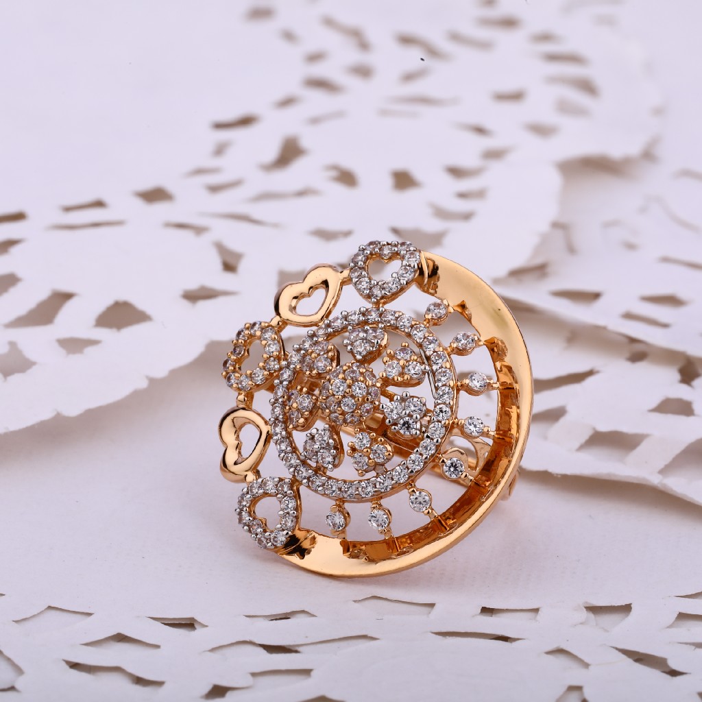 18KT Rose Gold Fancy Diamond Ladies ring RLR539