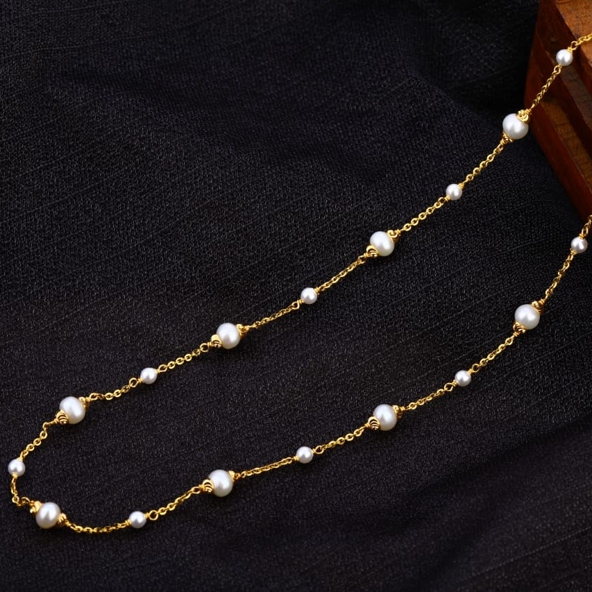 22KT Gold Hallmark Antique Fancy Ladies Chainmala AC220