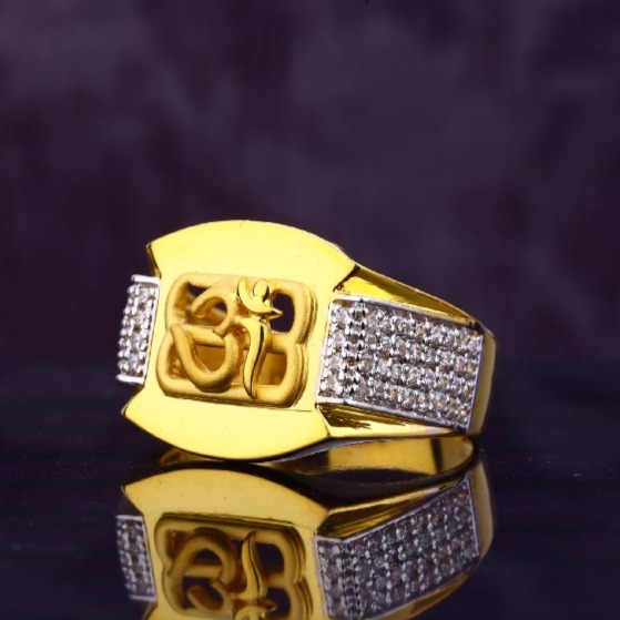 22 carat gold ganesh gents rings RH-GR888