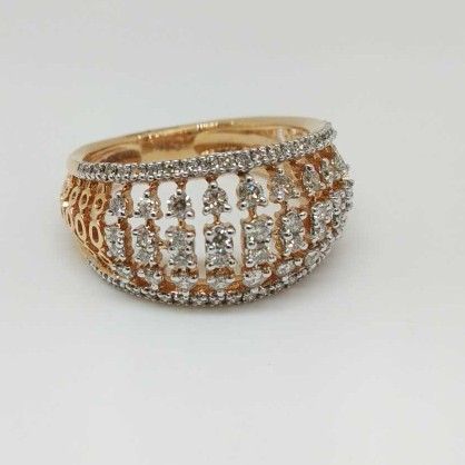 Real Diamond Rose Gold Branded Ladies Ring