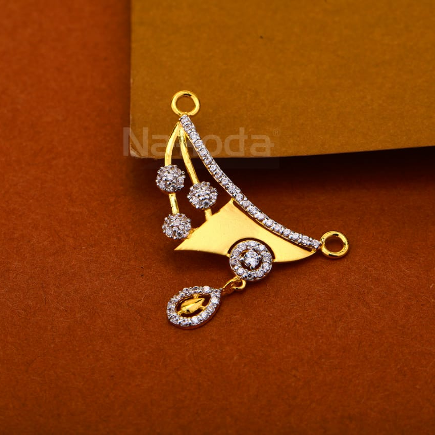 22CT Gold CZ Hallmark Fancy Ladies Pandent MP531