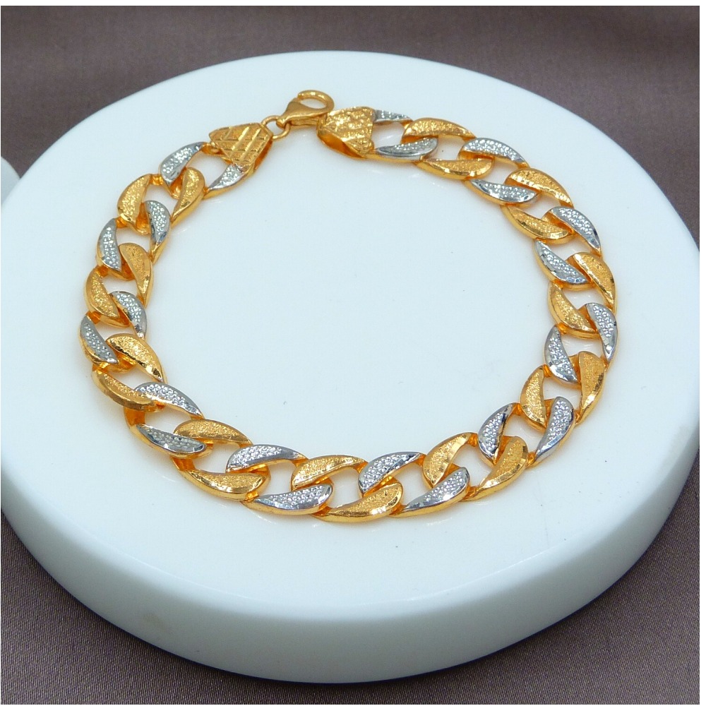 Buy ZIVOM Italian 3D Curb Links 22K Gold Plated Stainless Steel Bracelet  For Men Online at Best Prices in India  JioMart