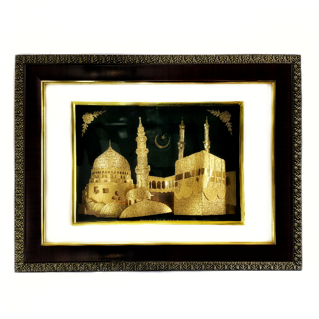 24k Gold Foil Beutiful Texture Mcca Madina MGA-AGE0343