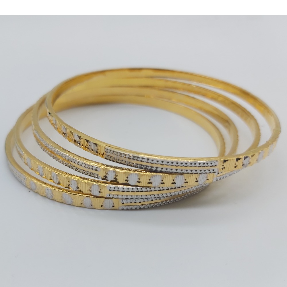 Gold delicate bangles set 4 pcs