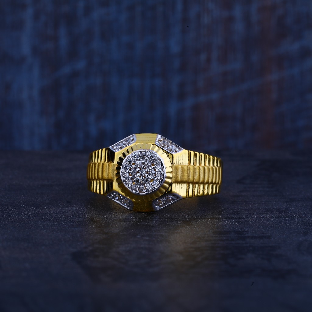 Mens Gold 916 Ring-MR302