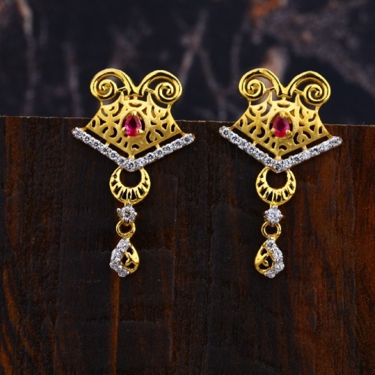 22 carat gold ladies earrings RH-LE891
