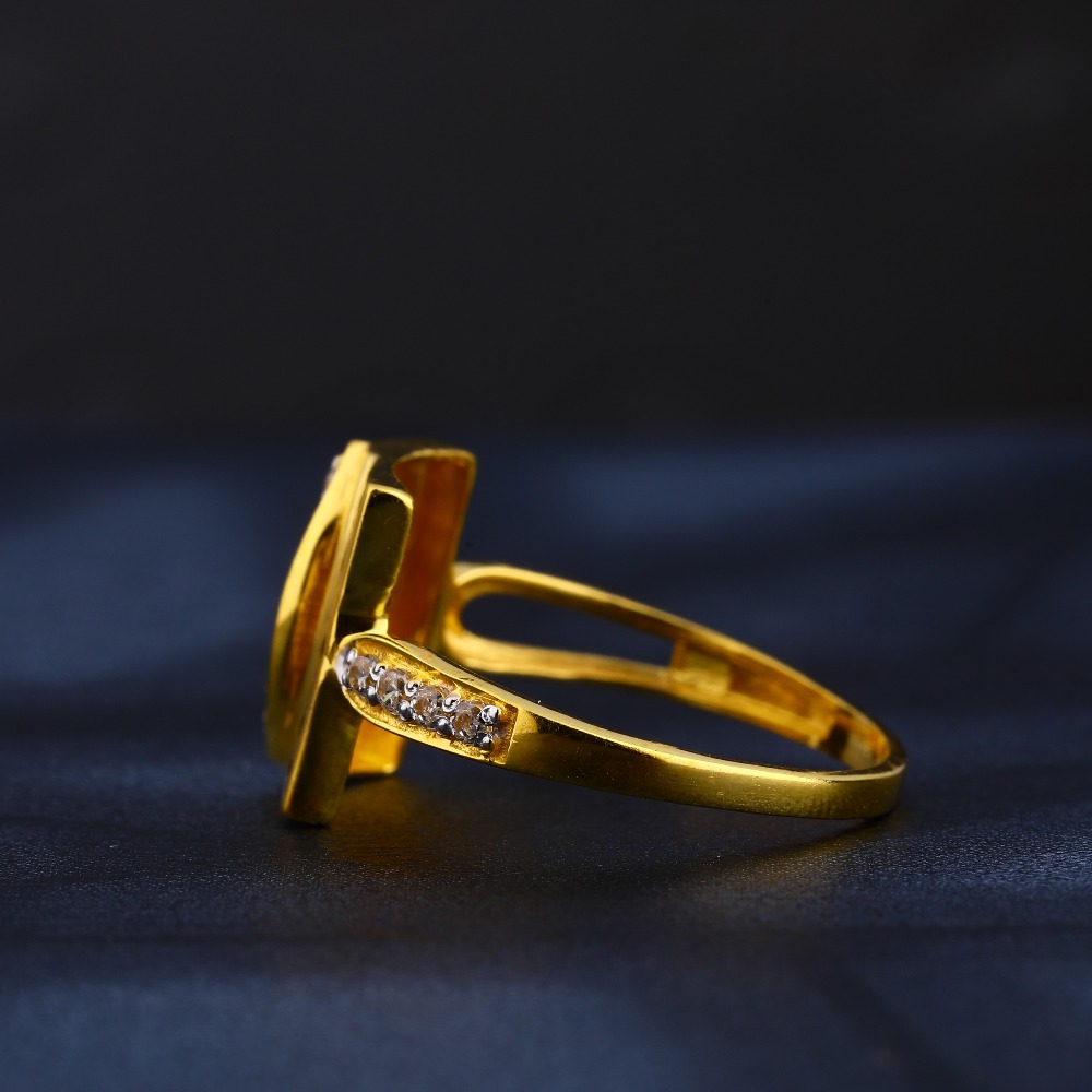 22KT Women's Gold Hallmark CZ Ring LR841