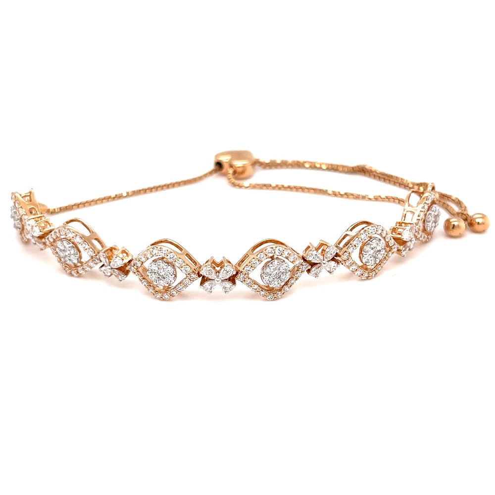 Egyedi diamond tennis bracelet in 18k hallmark rose gold