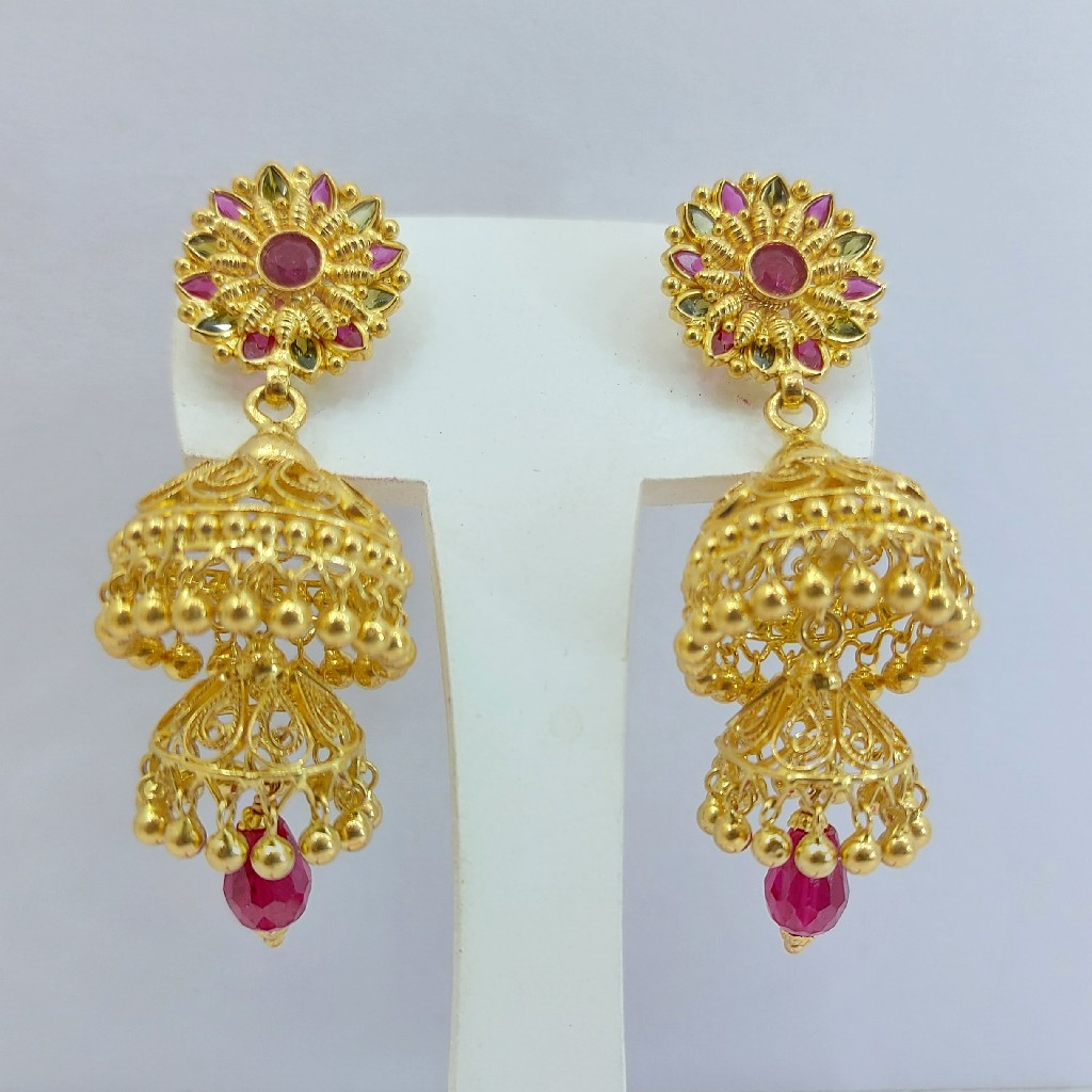 Gold jummar earrings