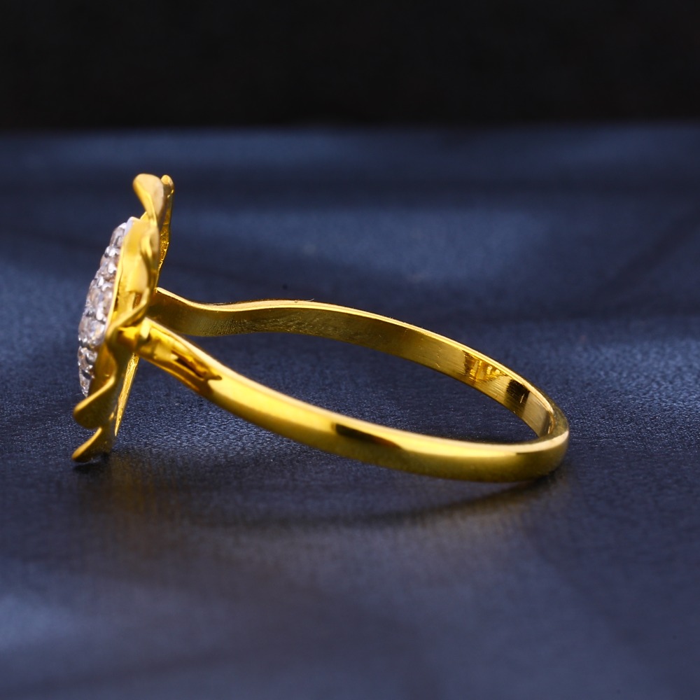 916 Gold CZ Diamond Fancy Women's Ring LR460
