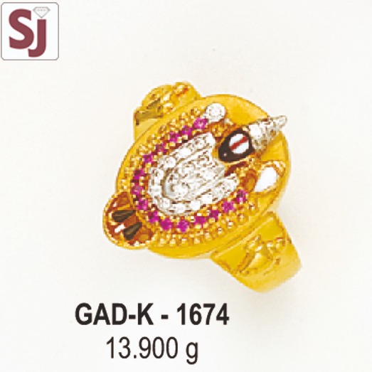 Tirupati balaji Gents Ring Diamond GAD-K-1674