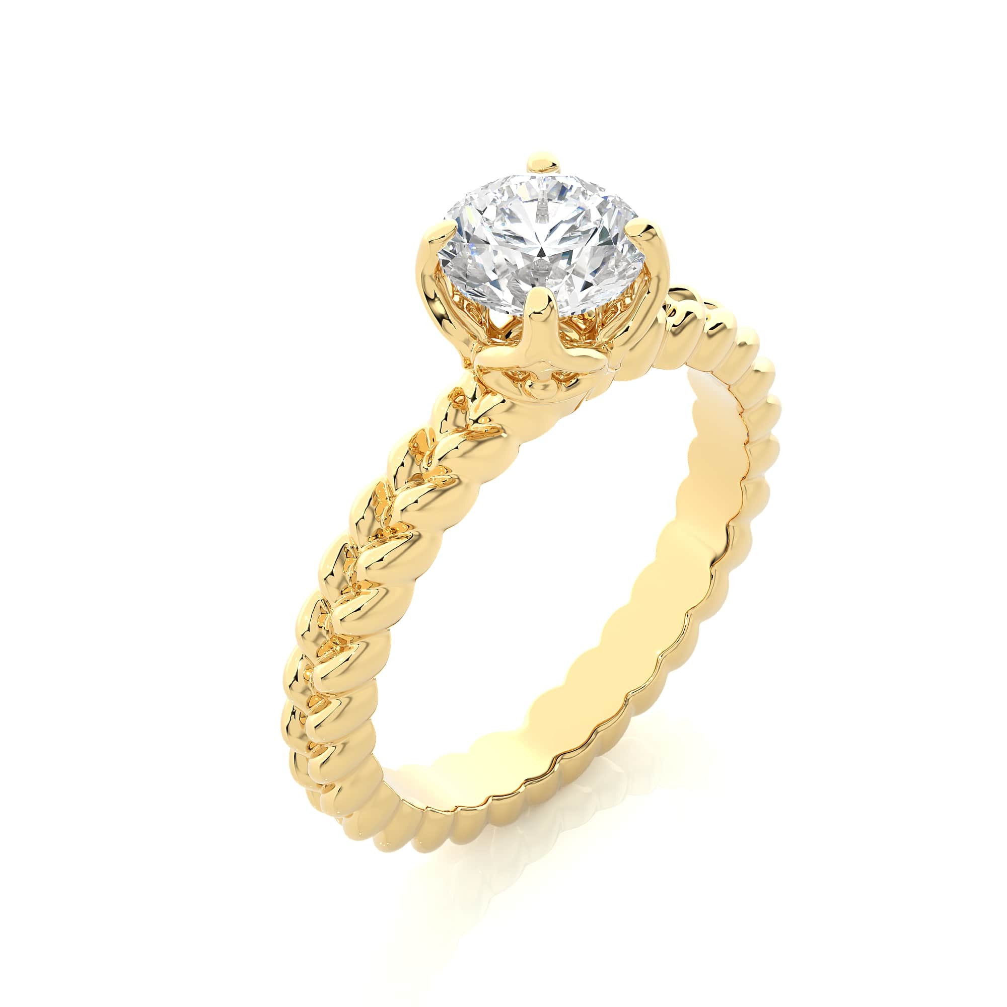 Dazzling Solitaire Ring YG