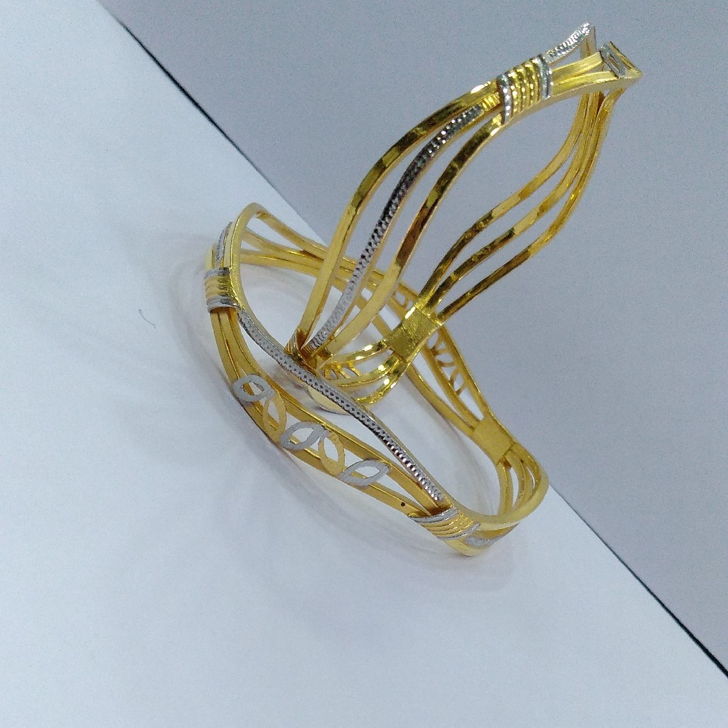 22KT/ 916 Gold Fancy leaves Zikzek design Cooper Kadli for ladies