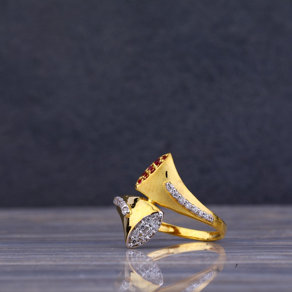 22kt gold Cz Diamond ring LLR76