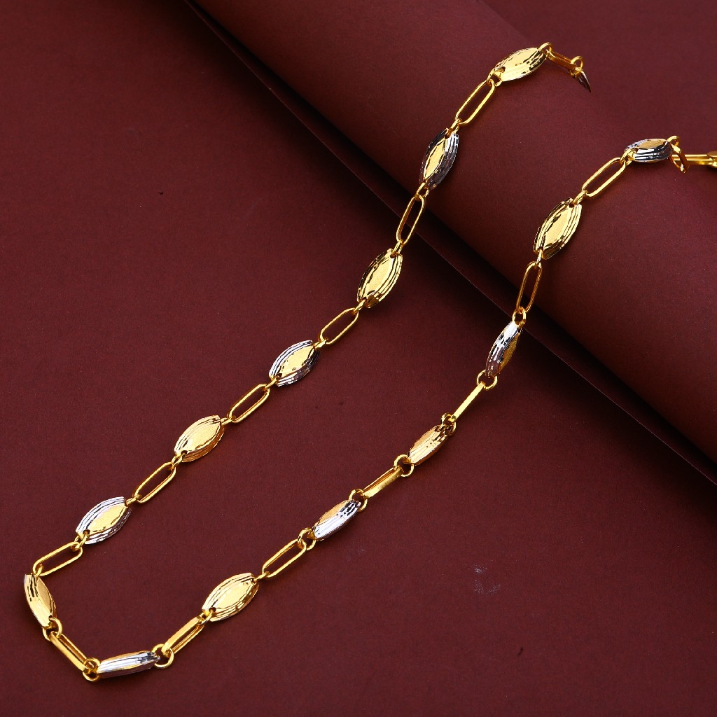 Buy quality Mens 22K Simple Wear Fancy Turkey Gold Chain-MTC91 in ...