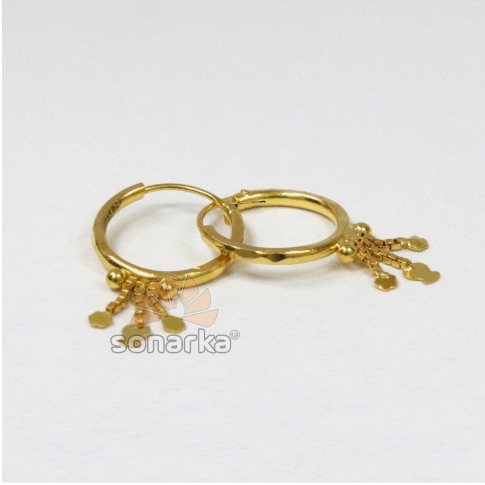 916 gold ladies bali dangling earrings by sonarka