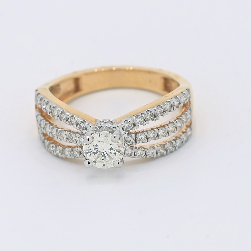 18ct gold diamond solitair ring