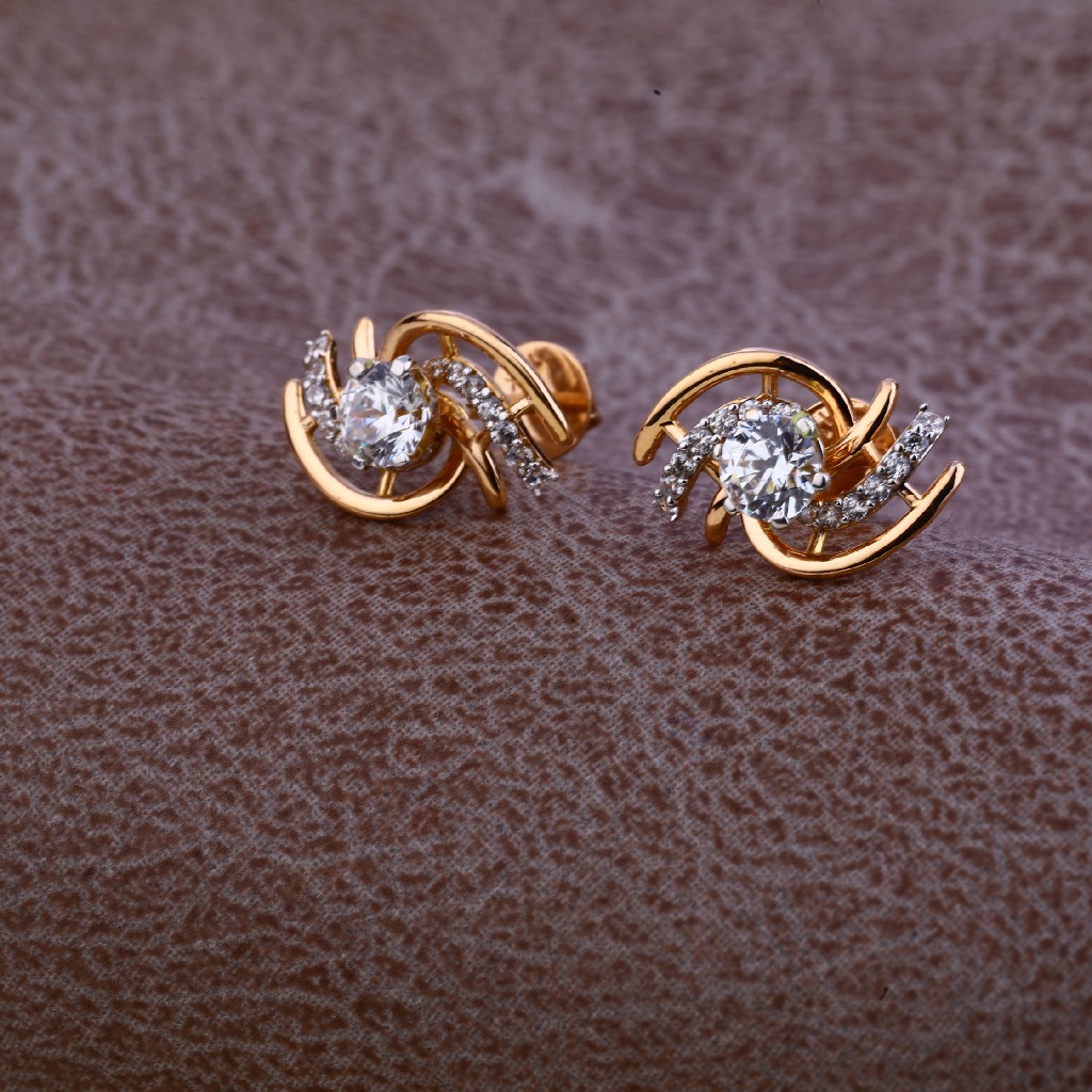 750 Rose Gold Design Earring RE75
