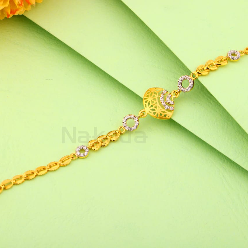 916 Gold CZ Ladies Designer Bracelet LB550