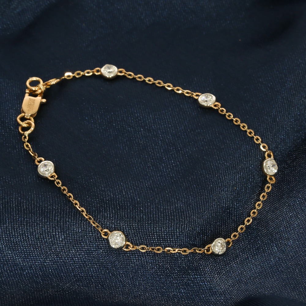 Shaya by CaratLane Link of Love 7 Stone Bracelet in Gold Plated 925 Silver  Buy Shaya by CaratLane Link of Love 7 Stone Bracelet in Gold Plated 925  Silver Online at Best