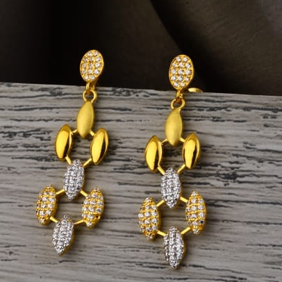 916 Gold CZ Hallmark Ladies Stylish Jummar Earrings LJE520