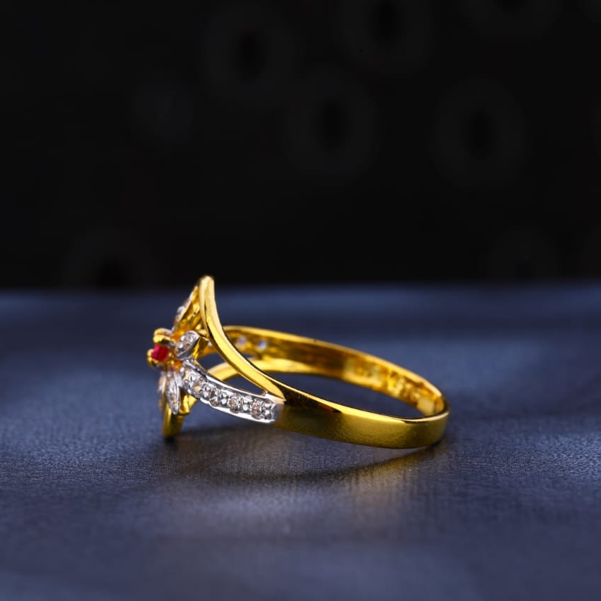 916 Gold CZ Stylish Ladies Ring LR959
