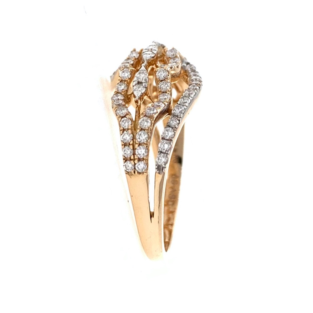 18kt / 750 Rose gold Fancy Diamond Ladies Ring 9LR204