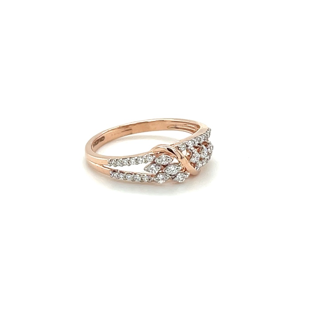 Knot of Love Diamond Ring in 14k Rose Gold