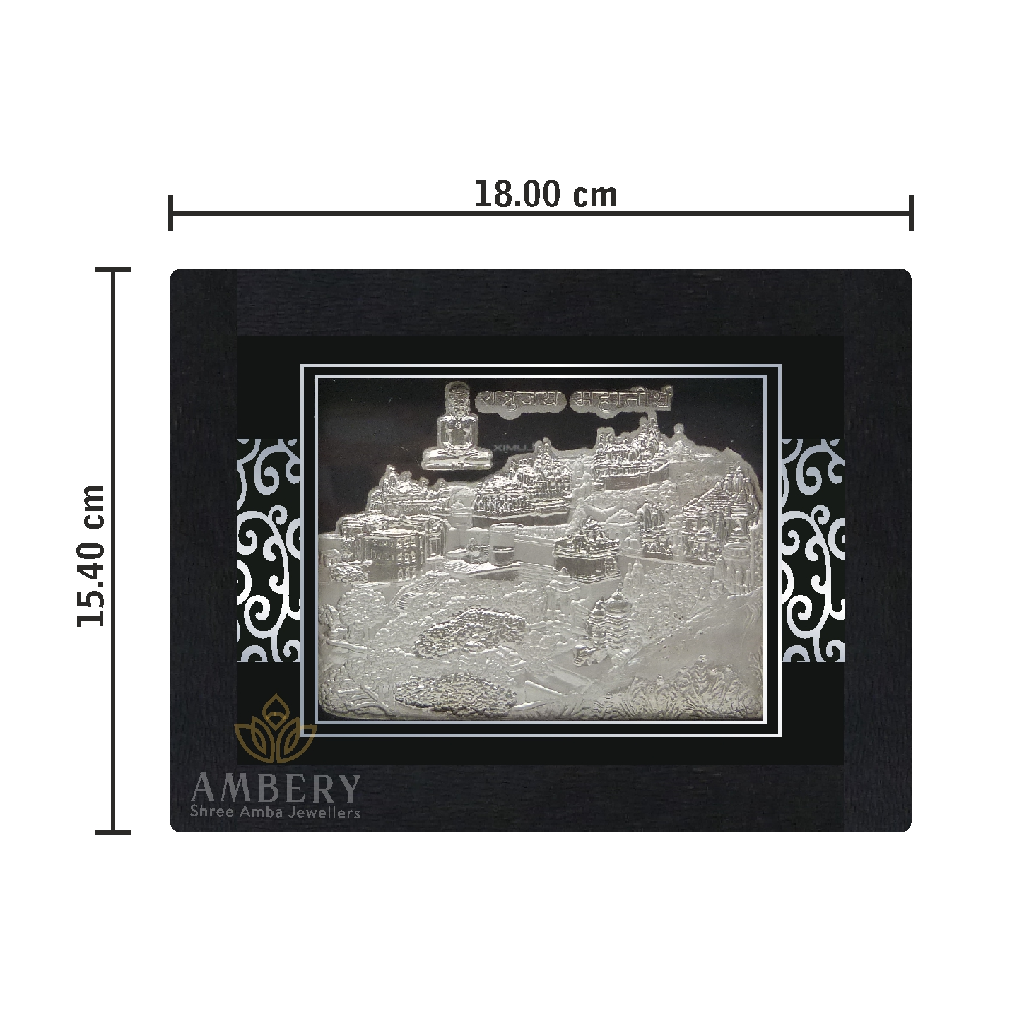 Shatrunjay Mahatirth Silver Foil Frame