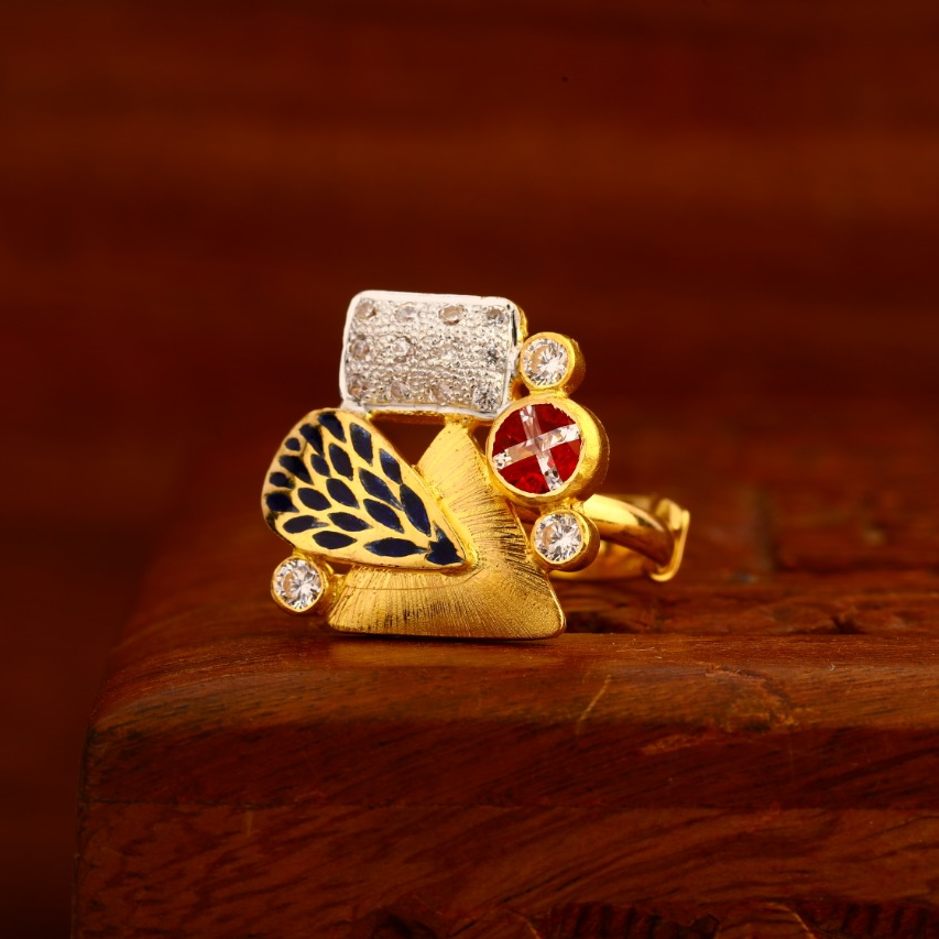 22CT Gold CZ Antique Exclusive Ladies Ring LAR207