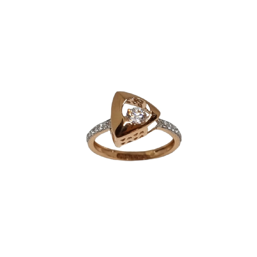 18K Rose Gold Designer Moveble Diamond Ring MGA - LRG1303