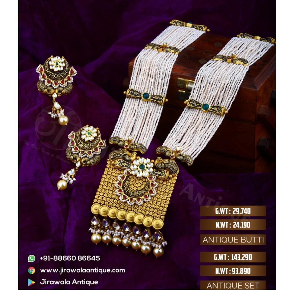 22k gold rani har Necklace Set 