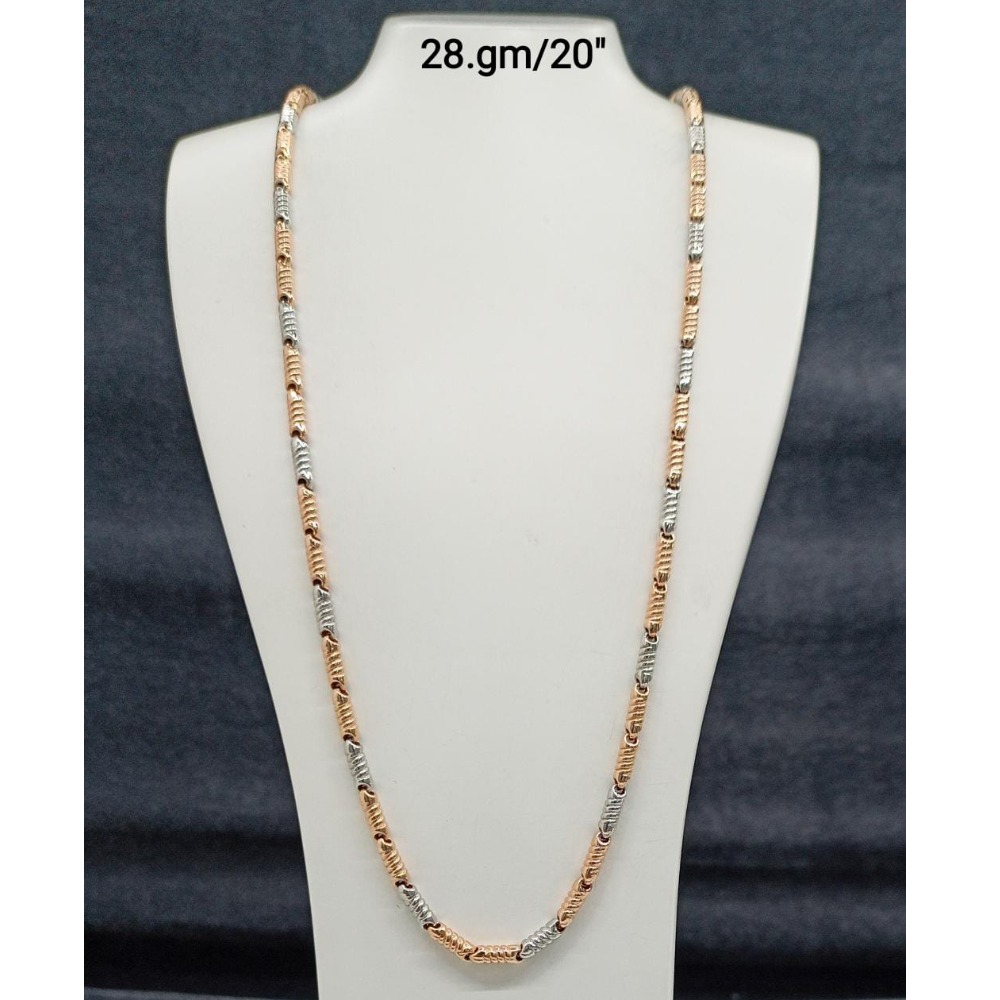 fashionable Italian 18 kt rose gold solid chain