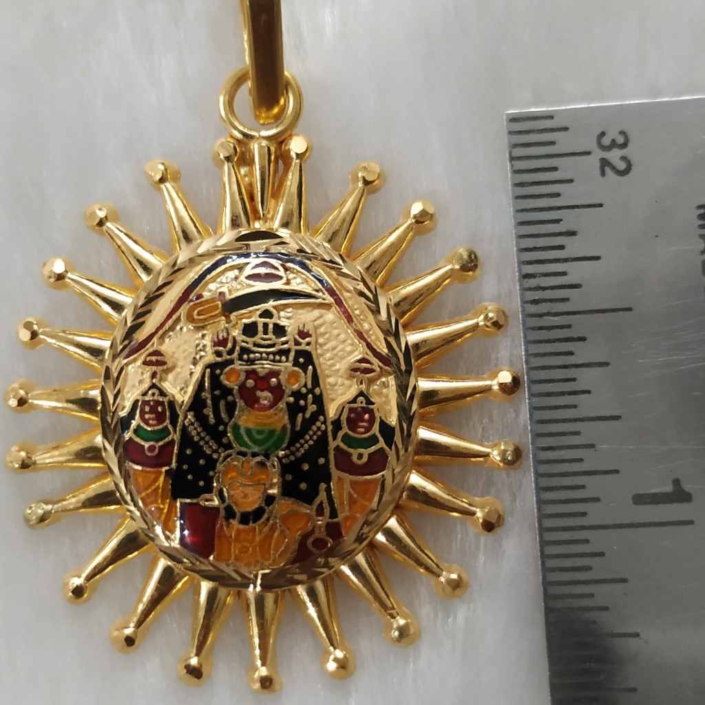 916 Gold Fancy Harsidhdhi Maa Pendant