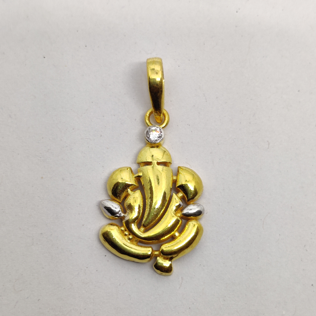 916 Gold Fancy Gent's Ganapati Pendant