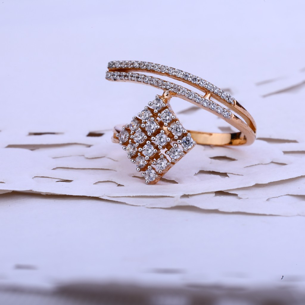 Ladies Rose Gold Fancy 18K Ring-RLR73