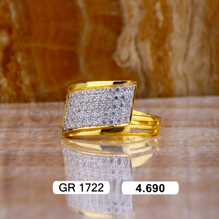 22K(916) Gold Gents Trending Diamond Fancy Ring