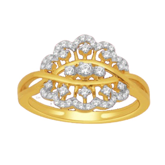 18 K gold real diamond ring