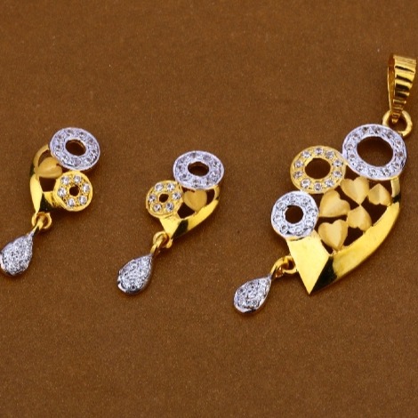 22 carat gold ladies pendants set RH-PS715