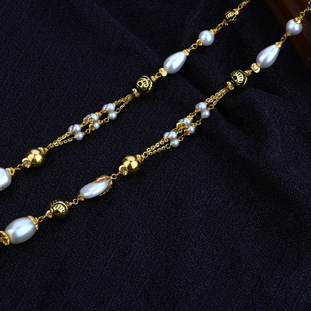Ladies Gold 916 Moti Mala-AC38