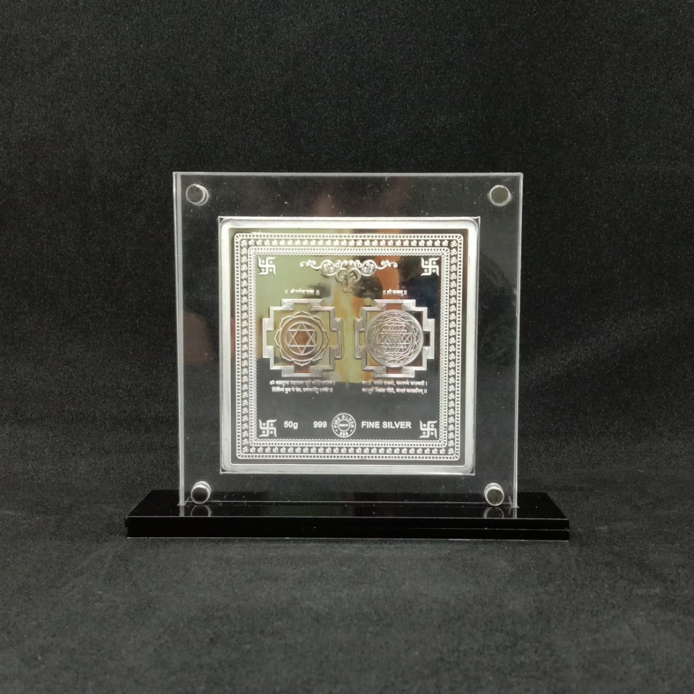 Hallmarked silver designer coin of laxmi ganesh in color printing