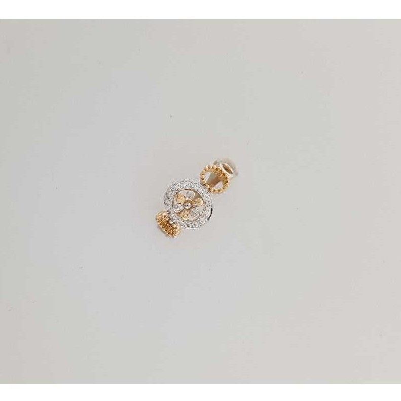750 Rose Gold Flower Shaped Designer Ring
